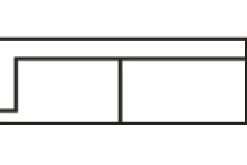 Krajní dvoumístná část s napojením na pravou stranu a úložným prostorem Jenna Š 137 cm x V 84 cm x H 98 cm