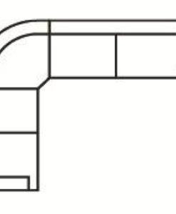 Rohová rozkládací sedačka s oválným rohem a úložným prostorem Lovelo (roh levý) Š 275/246 cm x V 88 cm x H 97 cm
