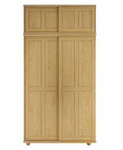 Masivní šatní skříň Evald s posuvnými dveřmi