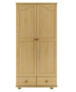 Masivní šatní skříň Fotis s šatní tyčí