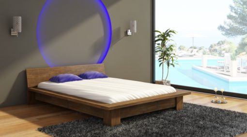 Dřevěná postel Turid v několika rozměrových variantách