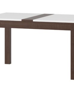 Rozkládací jídelní stůl Lofera - bílá / višeň malaga