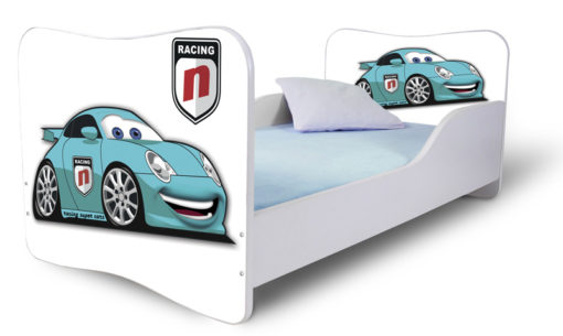 Dětská moderní postel modré Auto