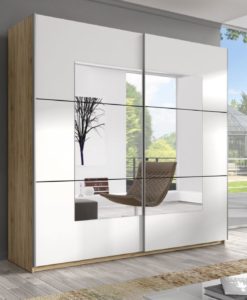 Zrcadlová šatní skříň s posuvnými dveřmi Alteris