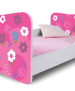 Dětská jednolůžková postel Kytičky
