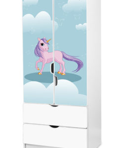 Dětská šatní skříň Koník 2