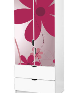 Dětská šatní skříň Květiny 1