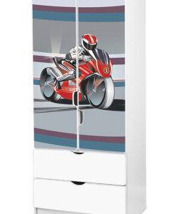 Dětská šatní skříň Motorka