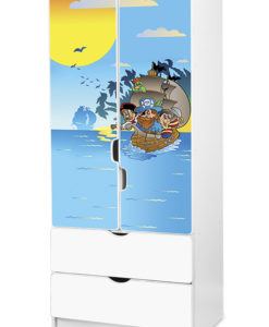Dětská šatní skříň Pirátská loď