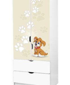 Dětská šatní skříň Psí tlapky
