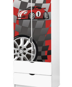 Dětská šatní skříň Racing Car