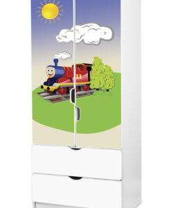 Dětská šatní skříň Vláček