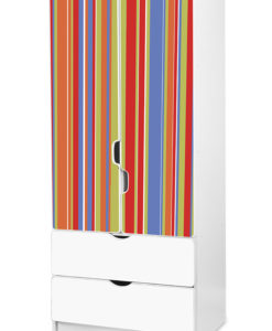 Dětská šatní skříň oranžové Pruhy