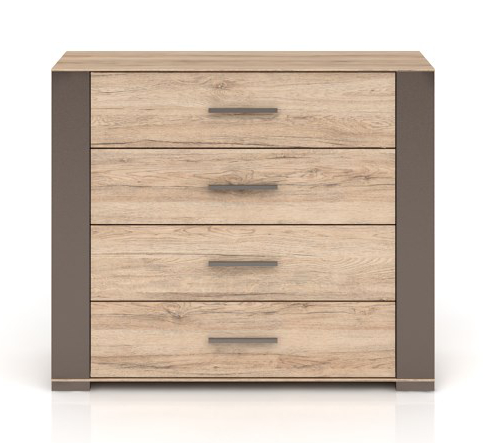 Komoda Stripe dub san remo světlý / lava Komoda Stripe dub san remo světlý / lava