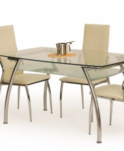 Skleněný jídelní stůl Edin