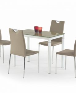 Skleněný stůl Oresto 3 - béžovo-bílá