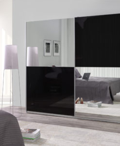 Zrcadlová šatní skříň Darvin 22 s posuvnými dveřmi