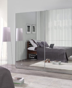 Zrcadlová šatní skříň Darvin 23 v bílé barvě