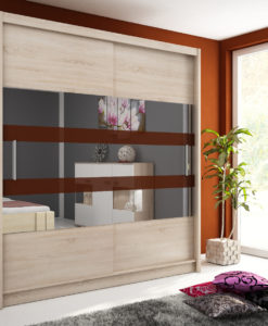 Šatní skříň se zrcadly Medeila 14