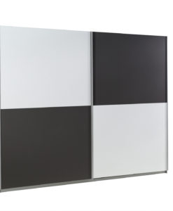 Šatní skříň z lamina Darvin 21 v kombinaci bílá / grafit