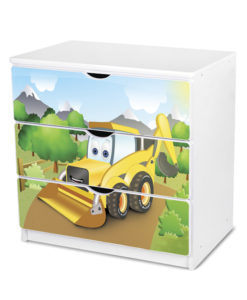 Dětská komoda s šuplíky Bagr