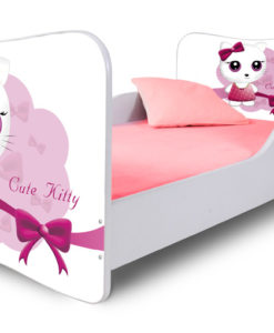 Dětská postel Cute Kitty růžová